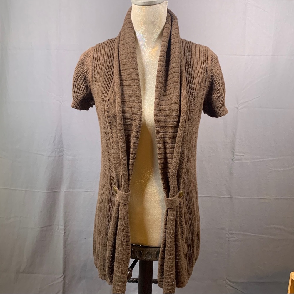 Sonoma Brown Long Cardigan Sweater  (S)